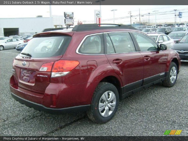 Ruby Red Pearl / Warm Ivory 2011 Subaru Outback 2.5i Wagon