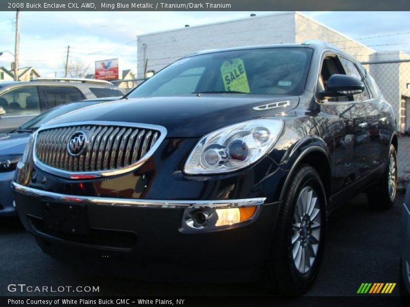 Ming Blue Metallic / Titanium/Dark Titanium 2008 Buick Enclave CXL AWD