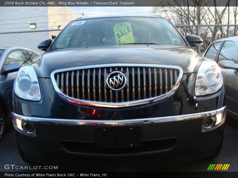 Ming Blue Metallic / Titanium/Dark Titanium 2008 Buick Enclave CXL AWD