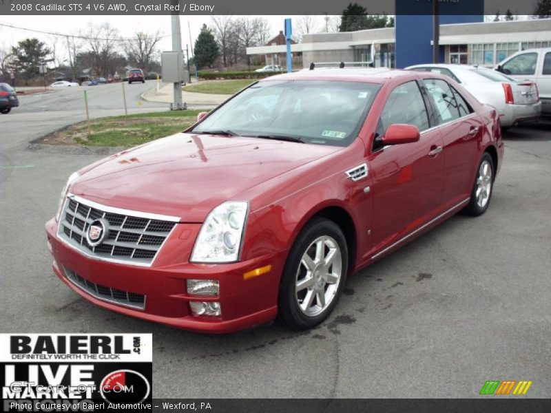 Crystal Red / Ebony 2008 Cadillac STS 4 V6 AWD