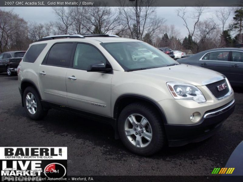 Gold Mist Metallic / Ebony 2007 GMC Acadia SLE