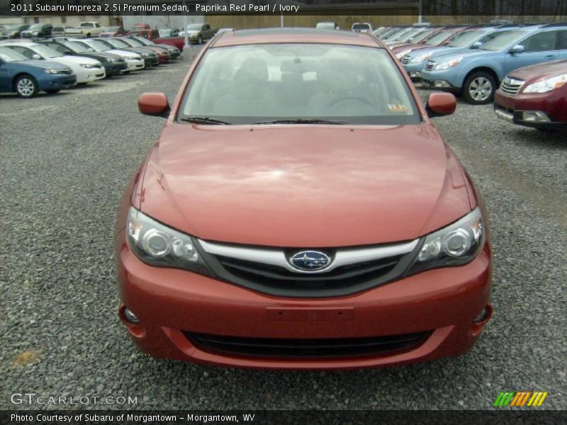 Paprika Red Pearl / Ivory 2011 Subaru Impreza 2.5i Premium Sedan