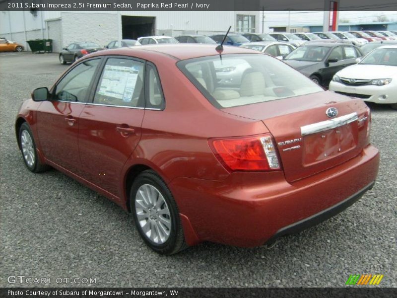 Paprika Red Pearl / Ivory 2011 Subaru Impreza 2.5i Premium Sedan