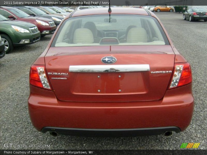 Paprika Red Pearl / Ivory 2011 Subaru Impreza 2.5i Premium Sedan