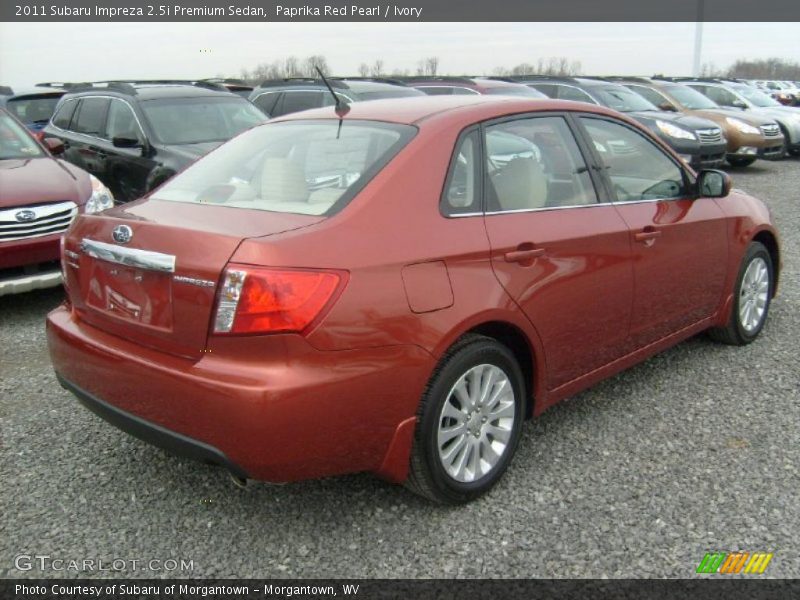 Paprika Red Pearl / Ivory 2011 Subaru Impreza 2.5i Premium Sedan