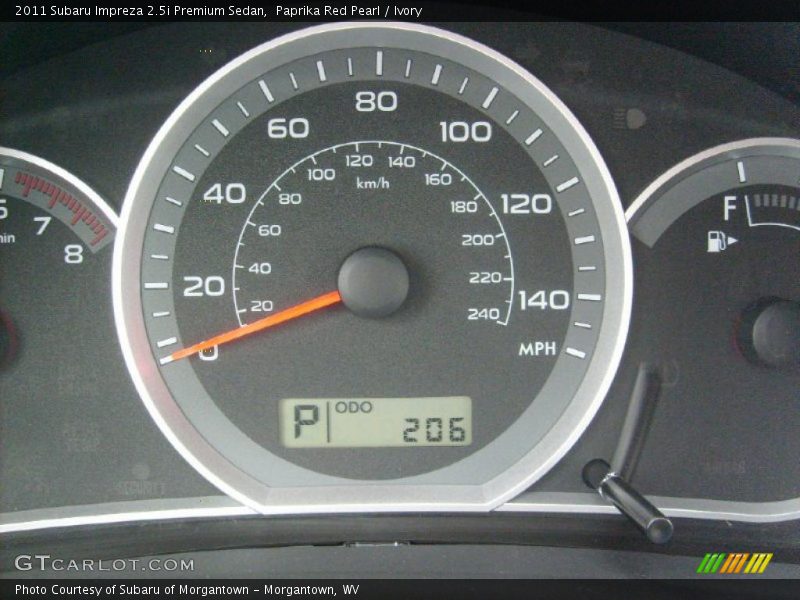 Paprika Red Pearl / Ivory 2011 Subaru Impreza 2.5i Premium Sedan