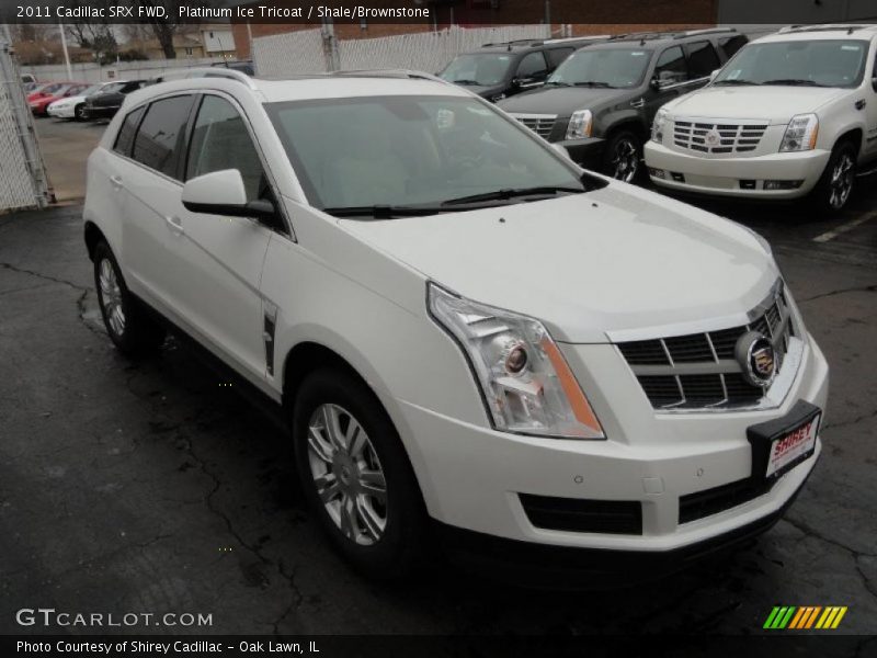 Platinum Ice Tricoat / Shale/Brownstone 2011 Cadillac SRX FWD
