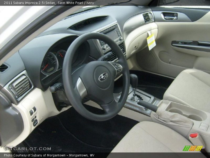 Satin White Pearl / Ivory 2011 Subaru Impreza 2.5i Sedan