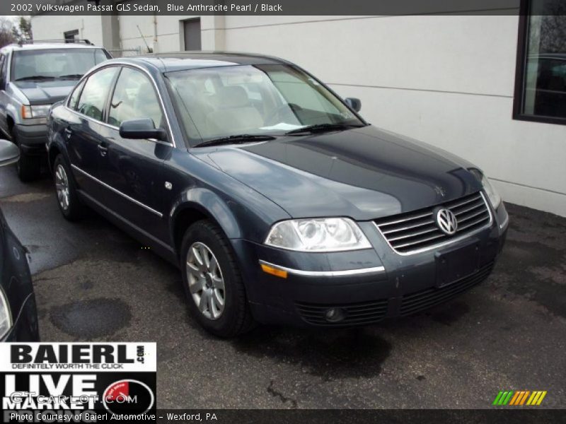 Blue Anthracite Pearl / Black 2002 Volkswagen Passat GLS Sedan