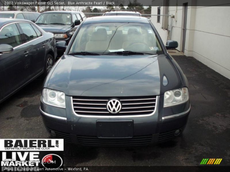 Blue Anthracite Pearl / Black 2002 Volkswagen Passat GLS Sedan