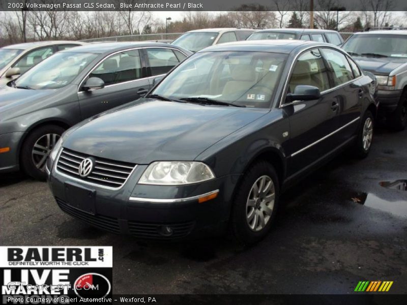 Blue Anthracite Pearl / Black 2002 Volkswagen Passat GLS Sedan