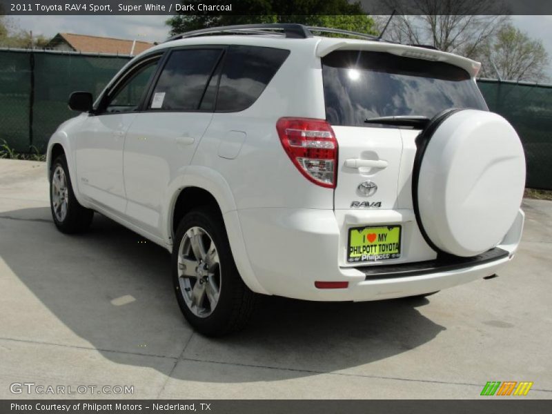 Super White / Dark Charcoal 2011 Toyota RAV4 Sport