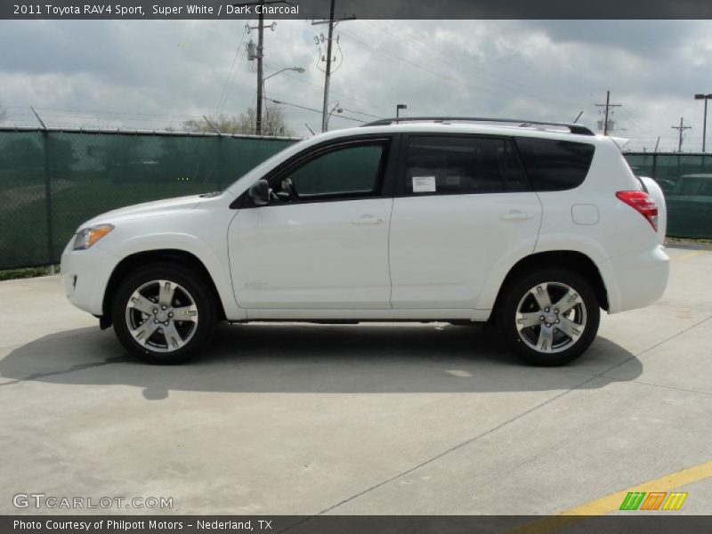 Super White / Dark Charcoal 2011 Toyota RAV4 Sport