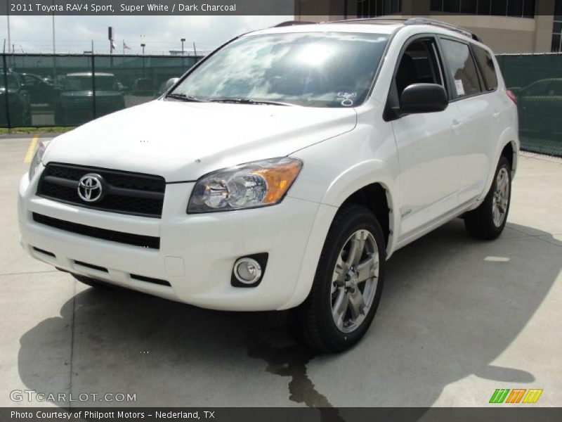 Super White / Dark Charcoal 2011 Toyota RAV4 Sport