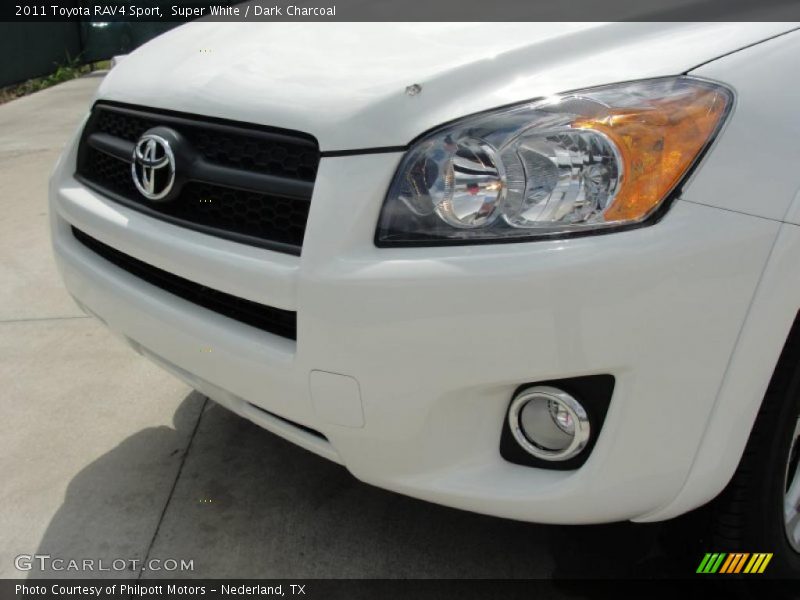 Super White / Dark Charcoal 2011 Toyota RAV4 Sport
