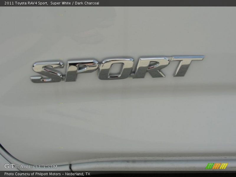 Super White / Dark Charcoal 2011 Toyota RAV4 Sport