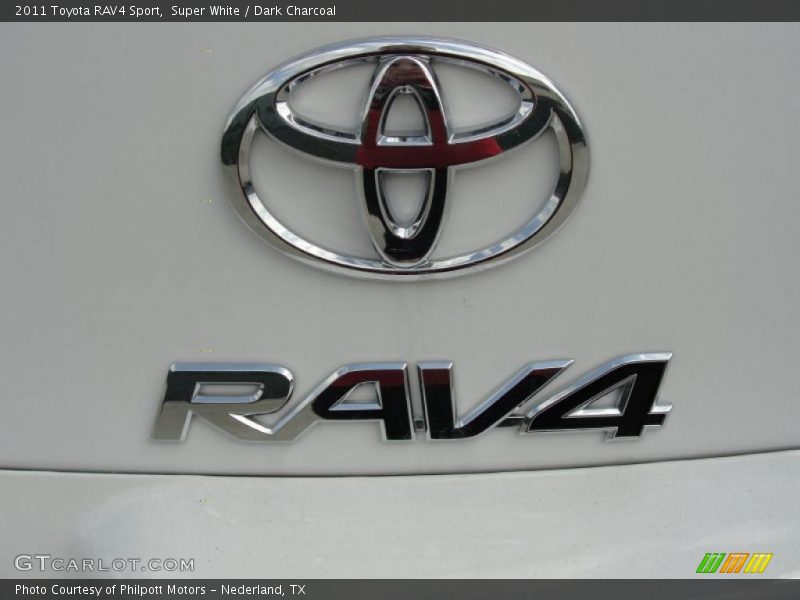 Super White / Dark Charcoal 2011 Toyota RAV4 Sport