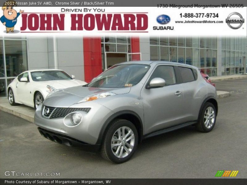 Chrome Silver / Black/Silver Trim 2011 Nissan Juke SV AWD
