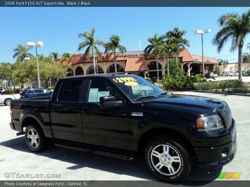 Black / Black 2008 Ford F150 XLT SuperCrew