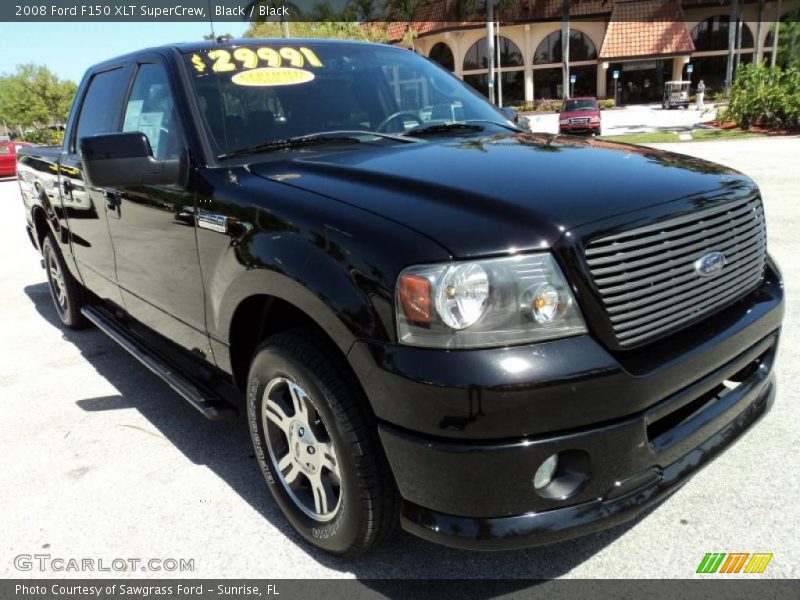 Black / Black 2008 Ford F150 XLT SuperCrew