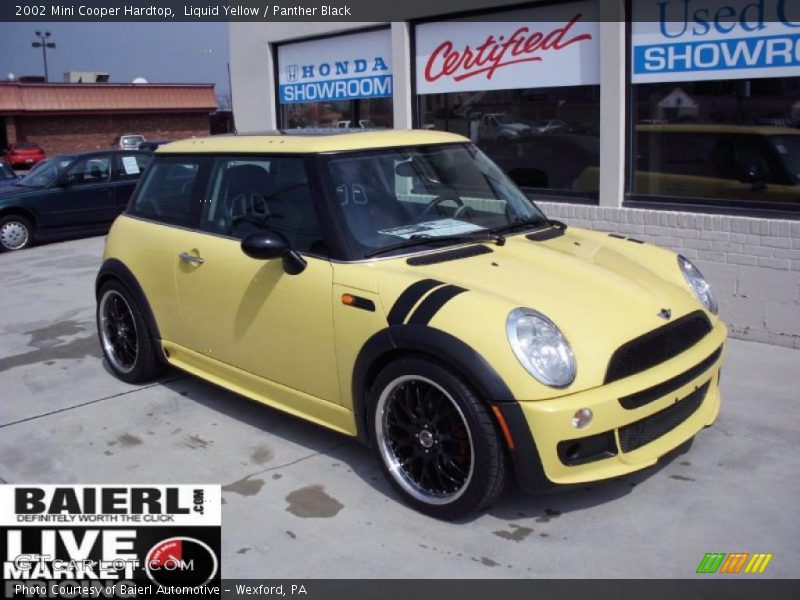 Liquid Yellow / Panther Black 2002 Mini Cooper Hardtop