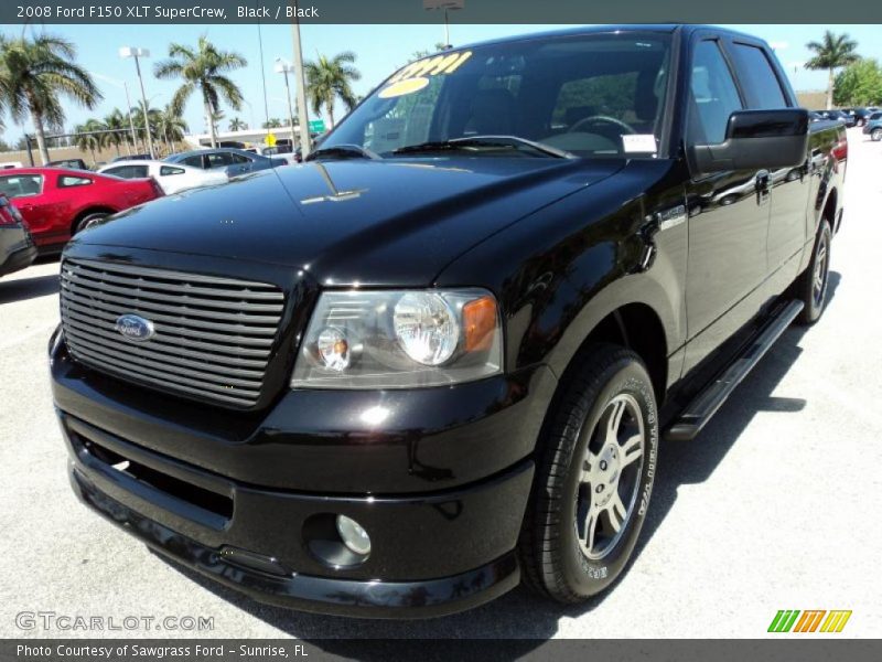 Black / Black 2008 Ford F150 XLT SuperCrew