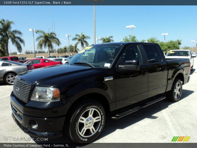 Black / Black 2008 Ford F150 XLT SuperCrew