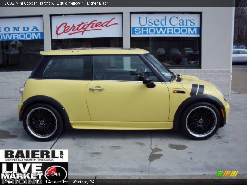 Liquid Yellow / Panther Black 2002 Mini Cooper Hardtop