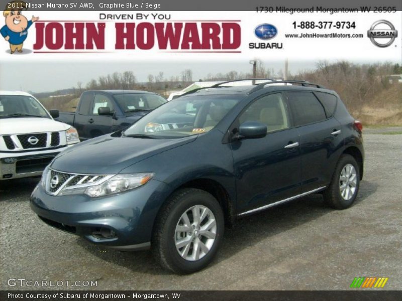 Graphite Blue / Beige 2011 Nissan Murano SV AWD