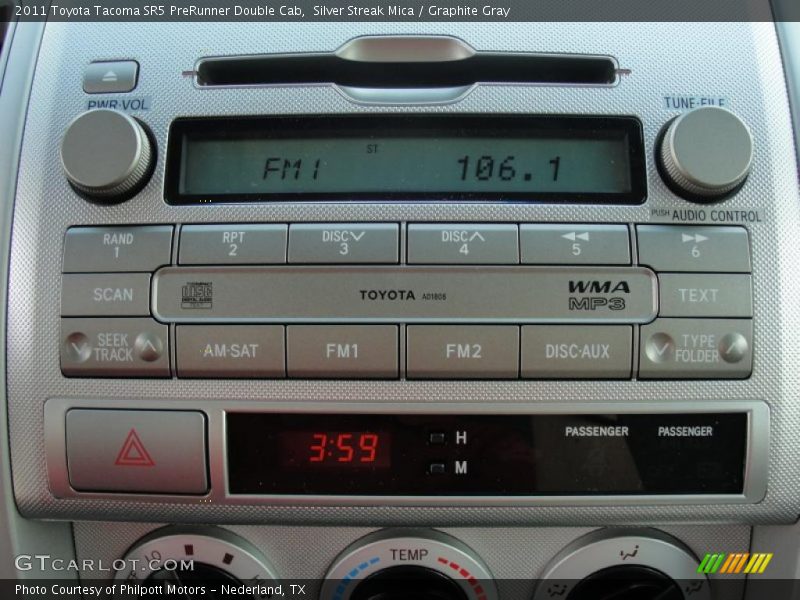 Controls of 2011 Tacoma SR5 PreRunner Double Cab