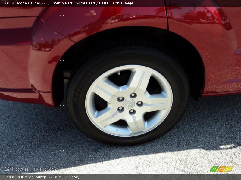 Inferno Red Crystal Pearl / Pastel Pebble Beige 2009 Dodge Caliber SXT