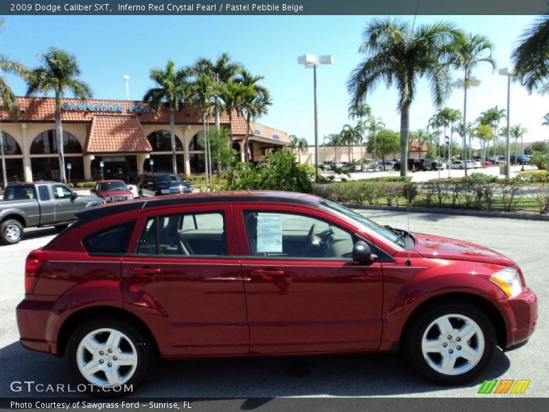 Inferno Red Crystal Pearl / Pastel Pebble Beige 2009 Dodge Caliber SXT