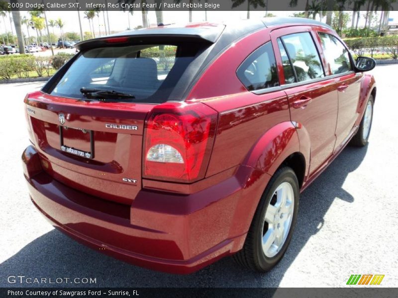 Inferno Red Crystal Pearl / Pastel Pebble Beige 2009 Dodge Caliber SXT