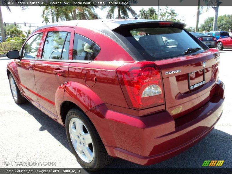 Inferno Red Crystal Pearl / Pastel Pebble Beige 2009 Dodge Caliber SXT