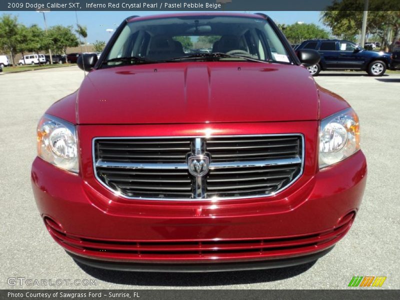 Inferno Red Crystal Pearl / Pastel Pebble Beige 2009 Dodge Caliber SXT