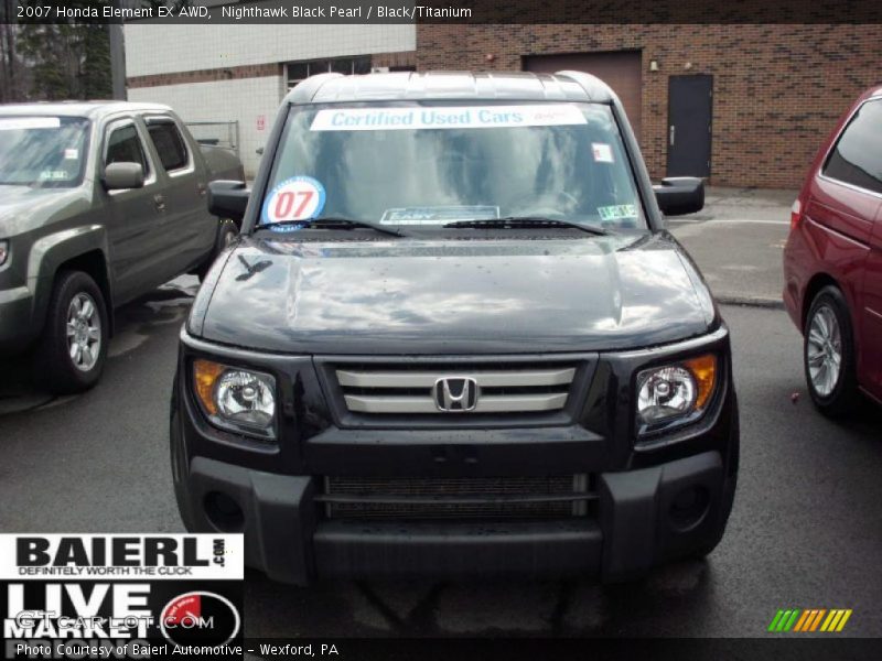 Nighthawk Black Pearl / Black/Titanium 2007 Honda Element EX AWD