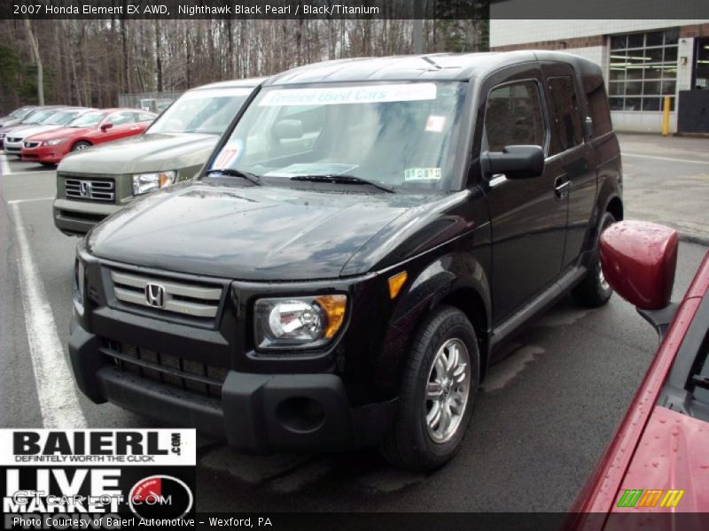 Nighthawk Black Pearl / Black/Titanium 2007 Honda Element EX AWD