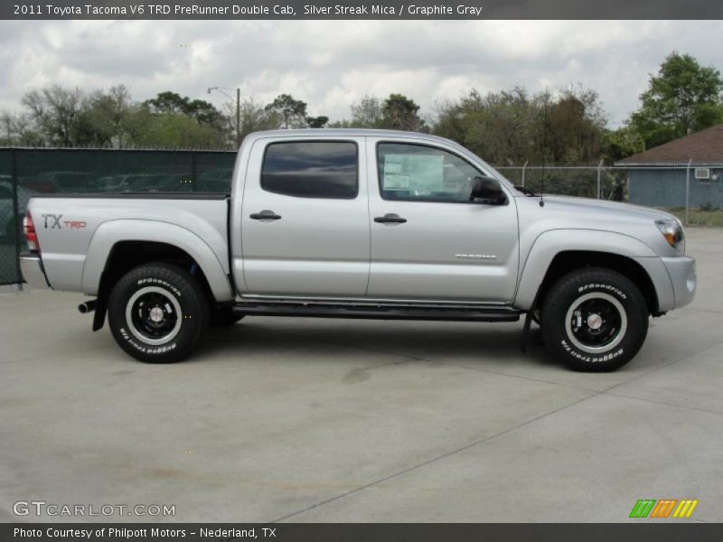 Silver Streak Mica / Graphite Gray 2011 Toyota Tacoma V6 TRD PreRunner Double Cab