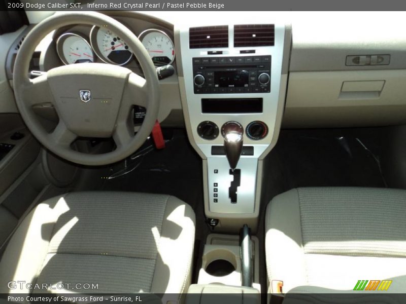Inferno Red Crystal Pearl / Pastel Pebble Beige 2009 Dodge Caliber SXT