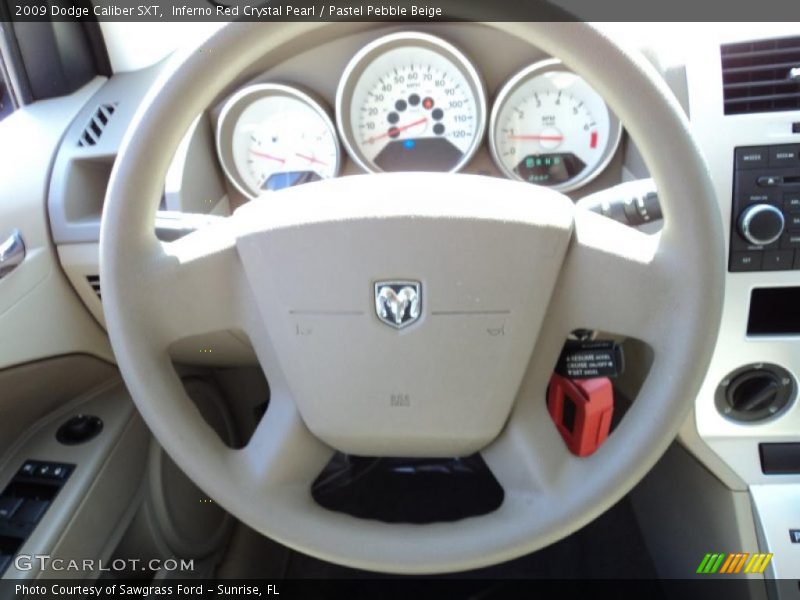 Inferno Red Crystal Pearl / Pastel Pebble Beige 2009 Dodge Caliber SXT
