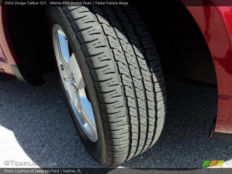 Inferno Red Crystal Pearl / Pastel Pebble Beige 2009 Dodge Caliber SXT