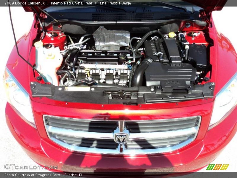 Inferno Red Crystal Pearl / Pastel Pebble Beige 2009 Dodge Caliber SXT