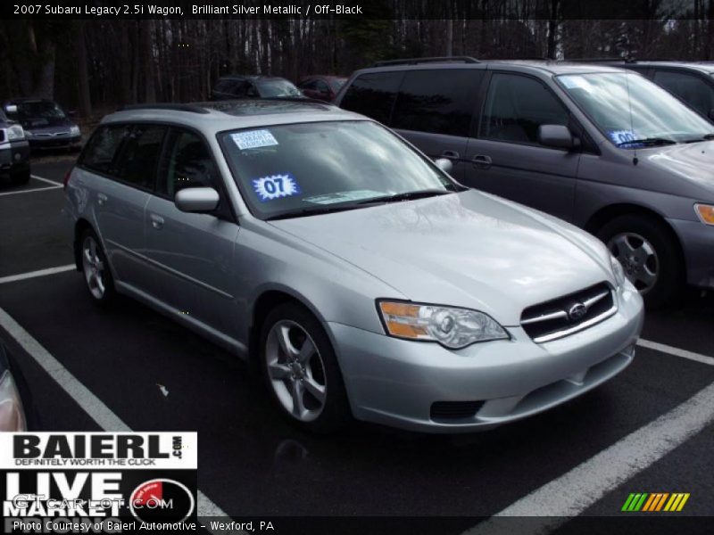 Brilliant Silver Metallic / Off-Black 2007 Subaru Legacy 2.5i Wagon