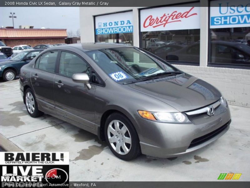 Galaxy Gray Metallic / Gray 2008 Honda Civic LX Sedan