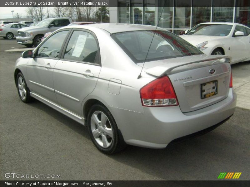 Bright Silver Metallic / Black 2009 Kia Spectra EX Sedan