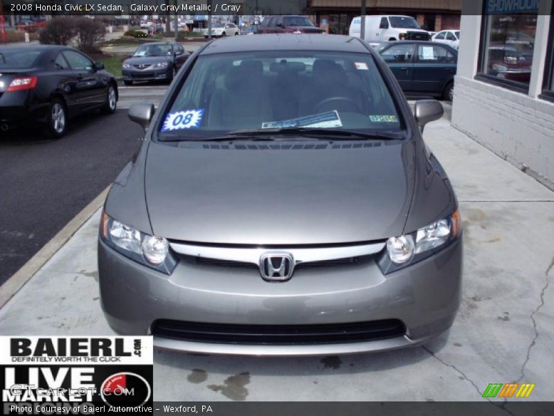 Galaxy Gray Metallic / Gray 2008 Honda Civic LX Sedan