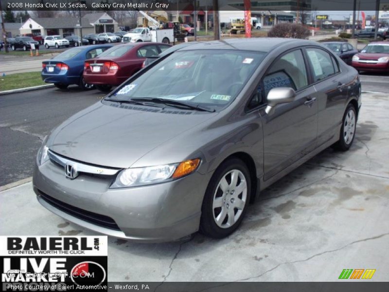 Galaxy Gray Metallic / Gray 2008 Honda Civic LX Sedan