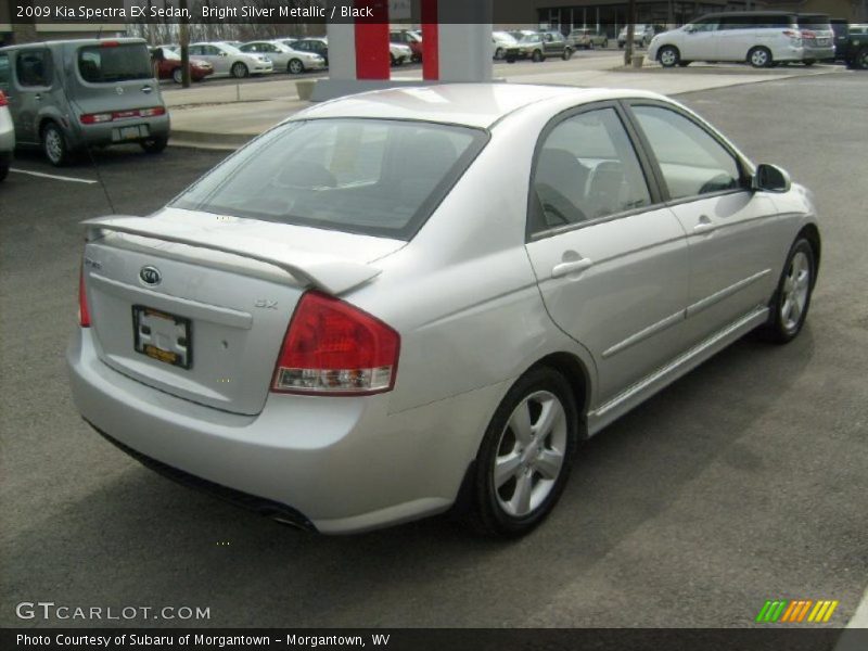 Bright Silver Metallic / Black 2009 Kia Spectra EX Sedan