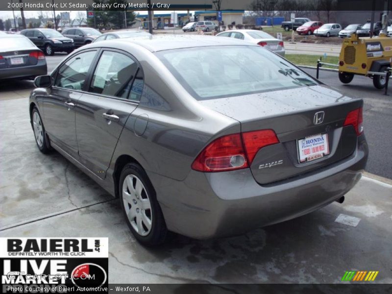 Galaxy Gray Metallic / Gray 2008 Honda Civic LX Sedan