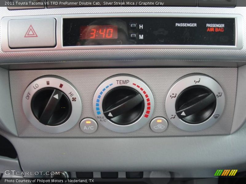 Silver Streak Mica / Graphite Gray 2011 Toyota Tacoma V6 TRD PreRunner Double Cab